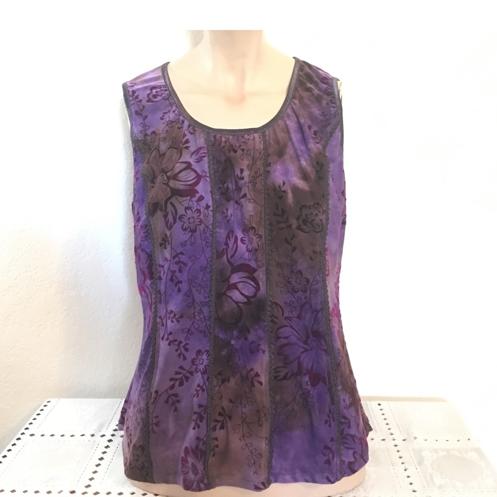 Dress Barn purple melange sleeveless top